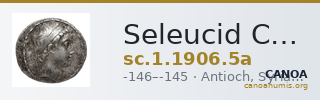 Seleucid Coins (part 2) 1906.5a — CANOA