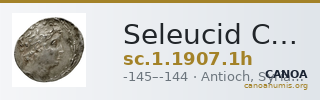 Seleucid Coins (part 2) 1907.1h — CANOA