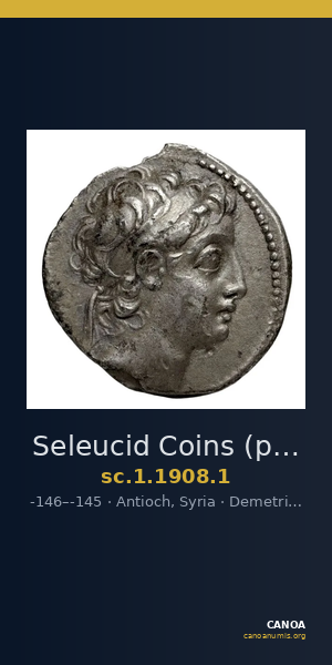 Seleucid Coins (part 2) 1908.1 — CANOA