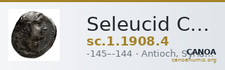 Seleucid Coins (part 2) 1908.4 — CANOA