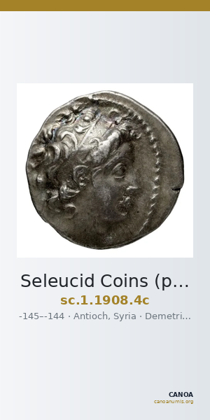 Seleucid Coins (part 2) 1908.4c — CANOA