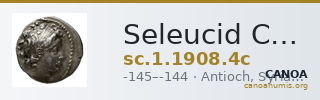 Seleucid Coins (part 2) 1908.4c — CANOA