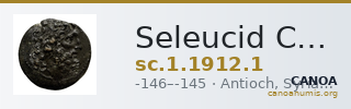 Seleucid Coins (part 2) 1912.1 — CANOA