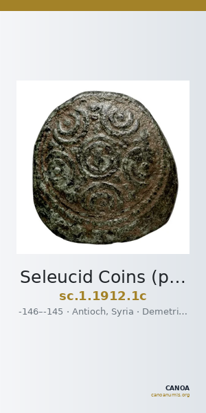 Seleucid Coins (part 2) 1912.1c — CANOA