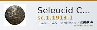 Seleucid Coins (part 2) 1913.1 — CANOA