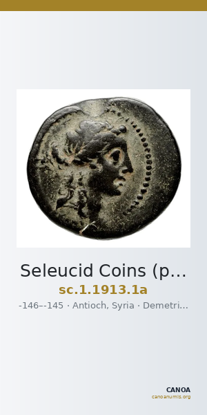 Seleucid Coins (part 2) 1913.1a — CANOA