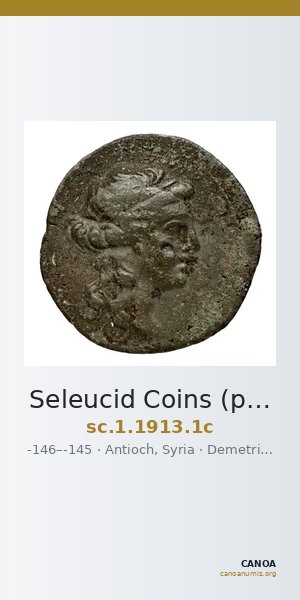Seleucid Coins (part 2) 1913.1c — CANOA