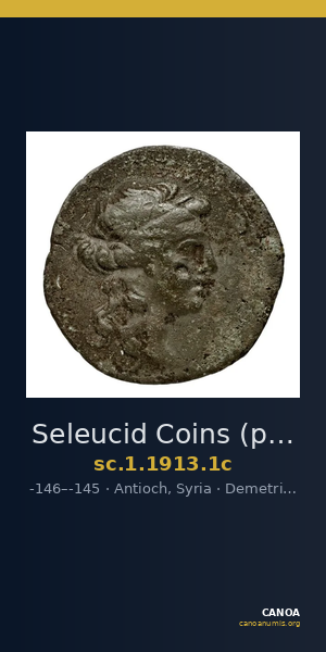 Seleucid Coins (part 2) 1913.1c — CANOA