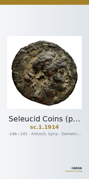 Seleucid Coins (part 2) 1914 — CANOA