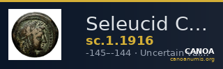 Seleucid Coins (part 2) 1916 — CANOA