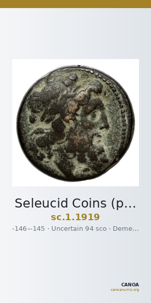 Seleucid Coins (part 2) 1919 — CANOA