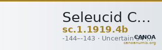 Seleucid Coins (part 2) 1919.4b — CANOA