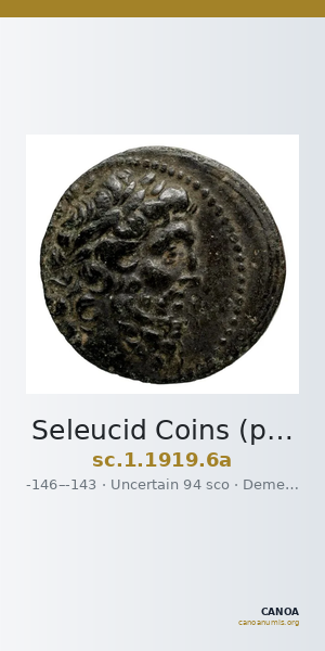 Seleucid Coins (part 2) 1919.6a — CANOA