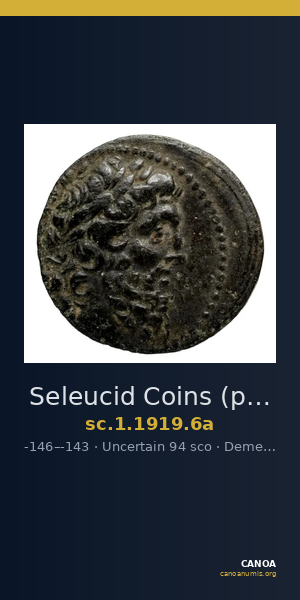 Seleucid Coins (part 2) 1919.6a — CANOA
