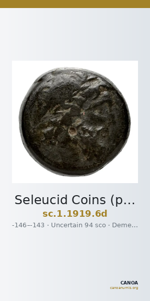 Seleucid Coins (part 2) 1919.6d — CANOA