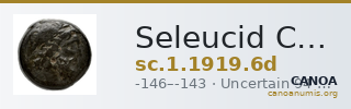 Seleucid Coins (part 2) 1919.6d — CANOA