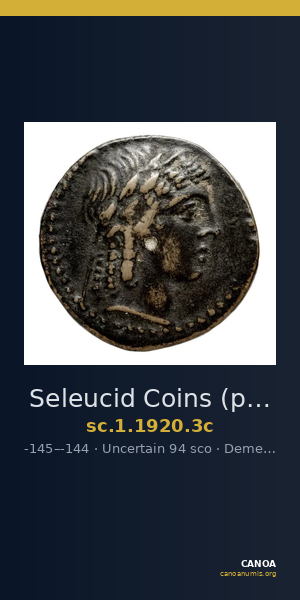 Seleucid Coins (part 2) 1920.3c — CANOA