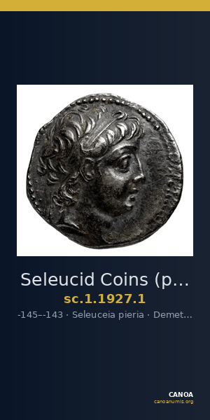 Seleucid Coins (part 2) 1927.1 — CANOA