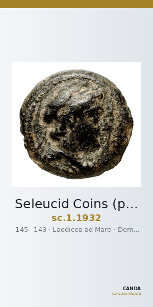 Seleucid Coins (part 2) 1932 — CANOA