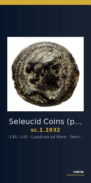 Seleucid Coins (part 2) 1932 — CANOA