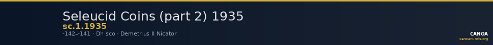 Seleucid Coins (part 2) 1935 — CANOA