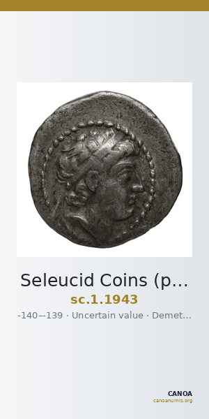 Seleucid Coins (part 2) 1943 — CANOA