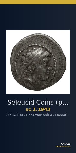 Seleucid Coins (part 2) 1943 — CANOA