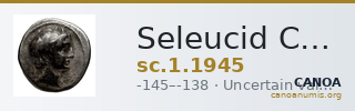 Seleucid Coins (part 2) 1945 — CANOA