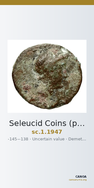 Seleucid Coins (part 2) 1947 — CANOA