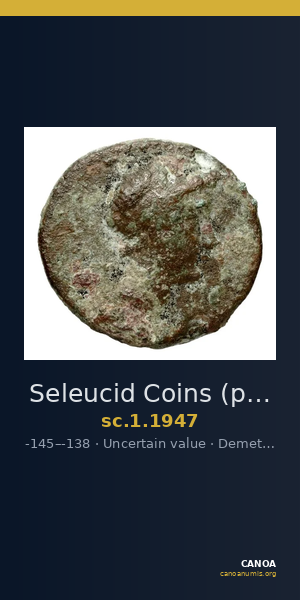 Seleucid Coins (part 2) 1947 — CANOA