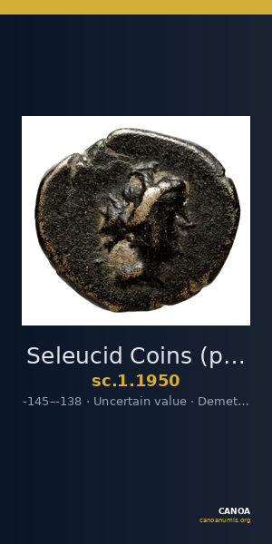 Seleucid Coins (part 2) 1950 — CANOA
