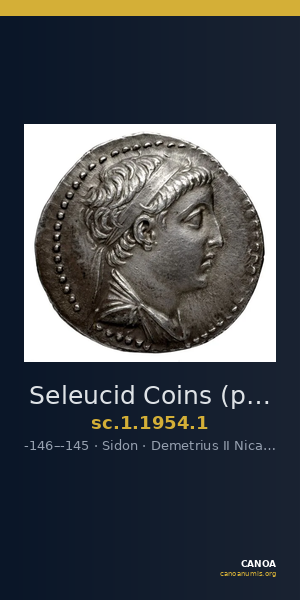 Seleucid Coins (part 2) 1954.1 — CANOA