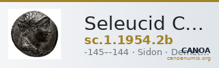 Seleucid Coins (part 2) 1954.2b — CANOA