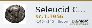 Seleucid Coins (part 2) 1956 — CANOA