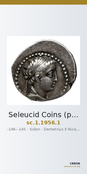 Seleucid Coins (part 2) 1956.1 — CANOA