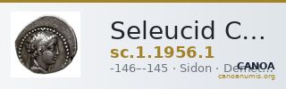 Seleucid Coins (part 2) 1956.1 — CANOA