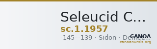 Seleucid Coins (part 2) 1957 — CANOA