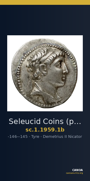 Seleucid Coins (part 2) 1959.1b — CANOA