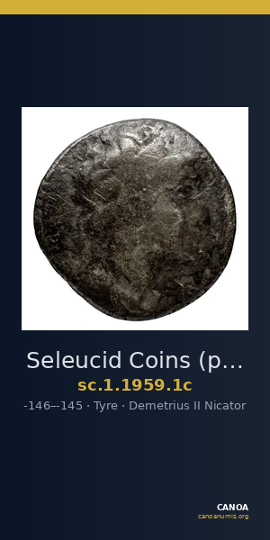 Seleucid Coins (part 2) 1959.1c — CANOA