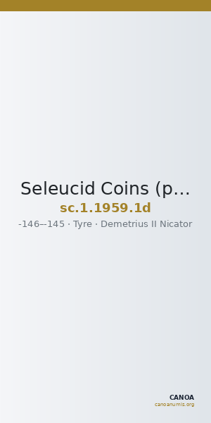 Seleucid Coins (part 2) 1959.1d — CANOA