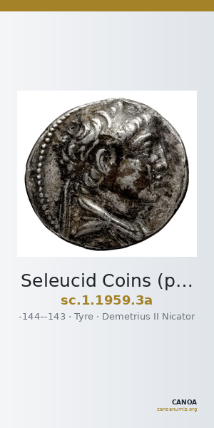 Seleucid Coins (part 2) 1959.3a — CANOA