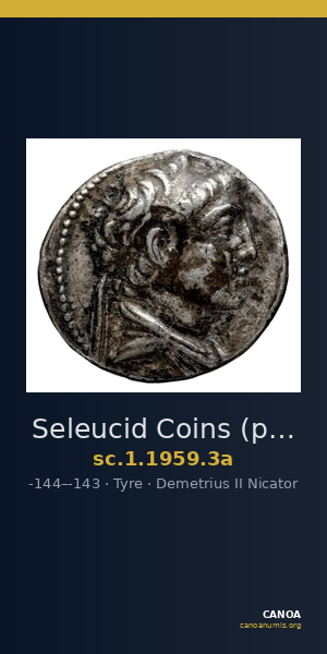 Seleucid Coins (part 2) 1959.3a — CANOA