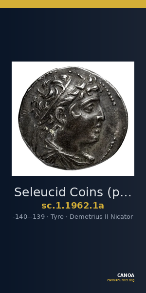 Seleucid Coins (part 2) 1962.1a — CANOA