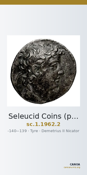 Seleucid Coins (part 2) 1962.2 — CANOA
