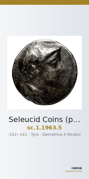 Seleucid Coins (part 2) 1963.5 — CANOA