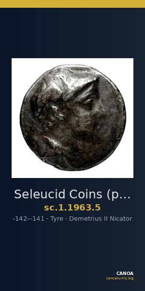 Seleucid Coins (part 2) 1963.5 — CANOA