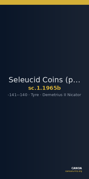 Seleucid Coins (part 2) 1965b — CANOA