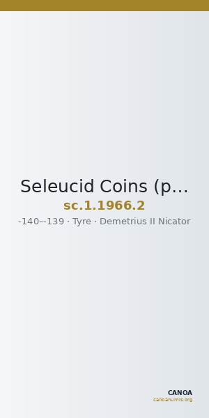 Seleucid Coins (part 2) 1966.2 — CANOA