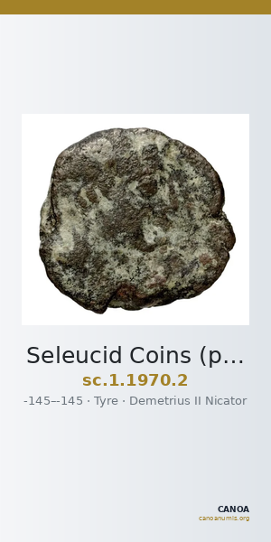 Seleucid Coins (part 2) 1970.2 — CANOA