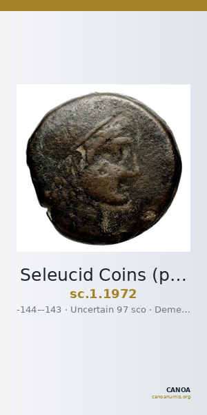 Seleucid Coins (part 2) 1972 — CANOA